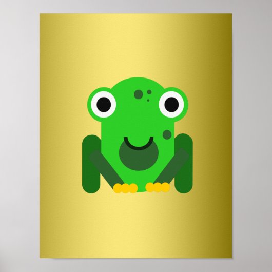 Personalisiert-grün Mr. Frog Poster (Vorne)