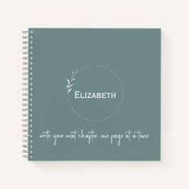 Personalisiert grün "Schreiben Sie Ihr nächstes Ka Notizblock