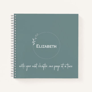 Personalisiert grün "Schreiben Sie Ihr nächstes Ka Notizblock