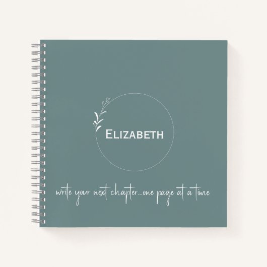 Personalisiert grün "Schreiben Sie Ihr nächstes Ka Notizblock (Vorderseite)