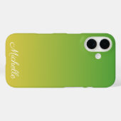 Personalisiert-grün und gelb-grün Case-Mate iPhone hülle (Rückseite (Horizontal))