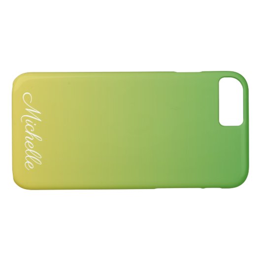 Personalisiert-grün und gelb-grün Case-Mate iPhone hülle (Rückseite (Horizontal))