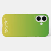 Personalisiert-grün und gelb-grün Case-Mate iPhone hülle (Rückseite (Horizontal))