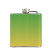 Personalisiert-grün und gelb-grün flachmann (Rückseite)