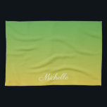 Personalisiert-grün und gelb-grün geschirrtuch<br><div class="desc">Personalisiert-grün und gelb-grün</div>