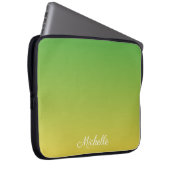 Personalisiert-grün und gelb-grün laptopschutzhülle (Vorne Rechts)