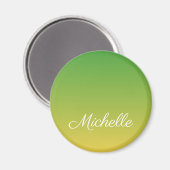 Personalisiert-grün und gelb-grün magnet (Vorderseite/Rückseite)