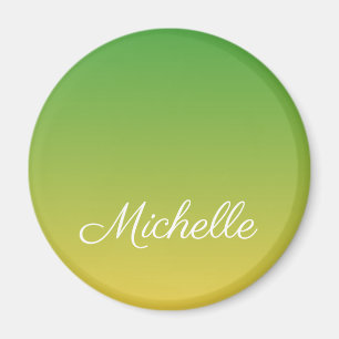 Personalisiert-grün und gelb-grün magnet