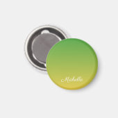 Personalisiert-grün und gelb-grün magnet (Vorderseite/Rückseite)