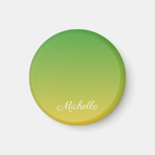Personalisiert-grün und gelb-grün magnet