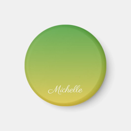 Personalisiert-grün und gelb-grün magnet (Vorne)