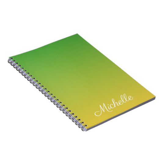 Personalisiert-grün und gelb-grün notizblock (Rechte Seite)
