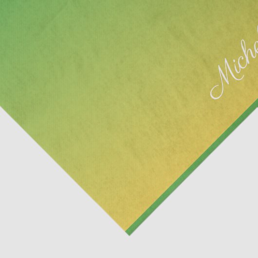 Personalisiert-grün und gelb-grün seidenpapier (Ausschnitt)