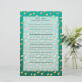 Personalisiert Grün und Gold mit lichtdurchlässige Briefpapier (Stehend Vorderseite)