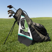 Personalisiert grün und schwarz golfhandtuch (Gras)