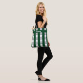 Personalisiert, grün, weiß und grau gestrichen tasche (Am Model)
