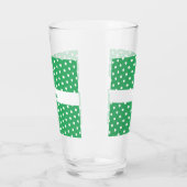 Personalisiert-grün-weißer Polka-Dot Gemustert Glas (Links)