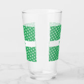 Personalisiert-grün-weißer Polka-Dot Gemustert Glas (Rechts)