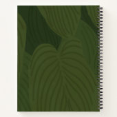 Personalisiert grüne Blätter botanische Natur Notizblock (Rückseite)