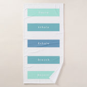 Personalisiert grüne blaue Pause Atmen Badehandtuch (Badehandtuch)