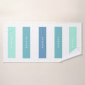 Personalisiert grüne blaue Pause Atmen Badehandtuch (Badehandtuch)