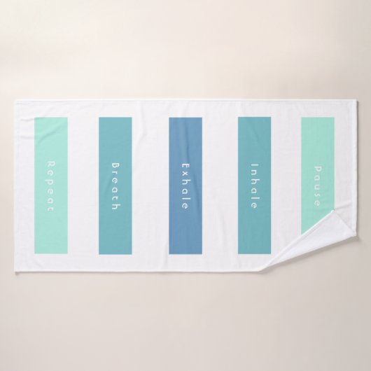 Personalisiert grüne blaue Pause Atmen Badehandtuch (Badehandtuch)