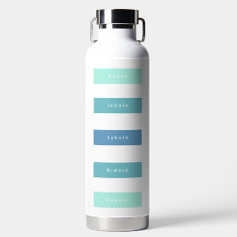 Personalisiert grüne blaue Pause Atmen Trinkflasche