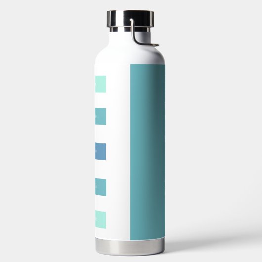 Personalisiert grüne blaue Pause Atmen Trinkflasche (links)