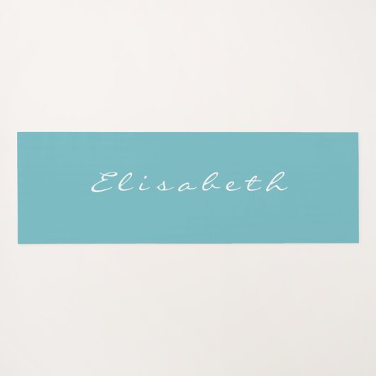 Personalisiert grüne blaue Pause Atmen Yogamatte (Rückseite (Horizontal))