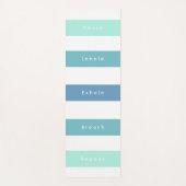 Personalisiert grüne blaue Pause Atmen Yogamatte (Vorderseite)