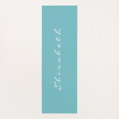 Personalisiert grüne blaue Pause Atmen Yogamatte (Rückseite)