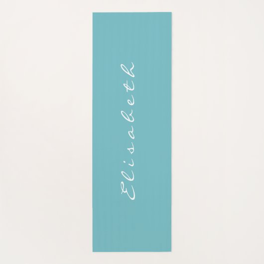 Personalisiert grüne blaue Pause Atmen Yogamatte (Rückseite)