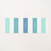 Personalisiert grüne blaue Pause Atmen Yogamatte (Vorderseite (Horizontal))