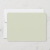 Personalisiert Grüne Blumengrün Frau. Mitteilungskarte (Rückseite)