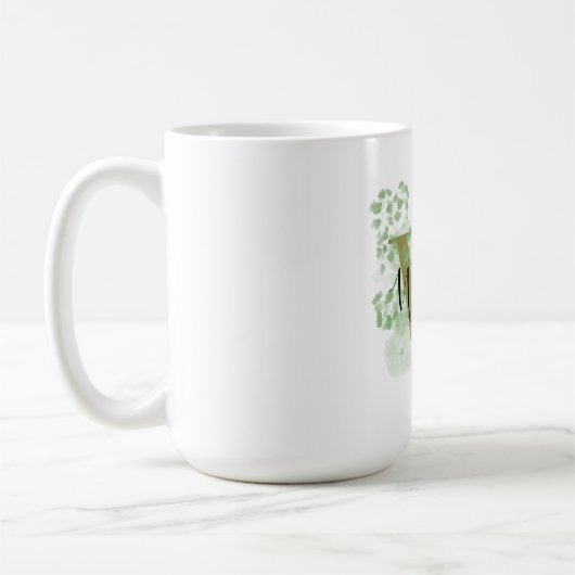 Personalisiert grüne Blüteninitiative Kaffeetasse (Links)