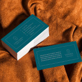 Personalisiert-grüne Monogram-Moderne Mini Mini Visitenkarte