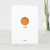 Personalisiert grüner Basketball Karte (Rückseite)
