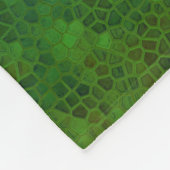 Personalisiert grüner Dinosaurier versteckt Fleecedecke (Ecke)