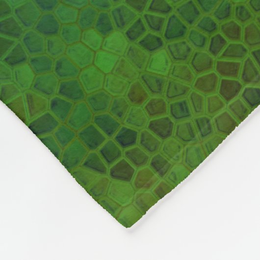 Personalisiert grüner Dinosaurier versteckt Fleecedecke (Ecke)