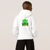 Personalisiert grüner Herr Frog Hoodie (Schwarz voll)