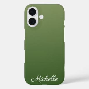Personalisiert-grüner Ober iPhone 16 Hülle