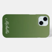 Personalisiert-grüner Ober Case-Mate iPhone Hülle (Rückseite (Horizontal))