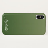 Personalisiert-grüner Ober Case-Mate iPhone Hülle (Rückseite (Horizontal))