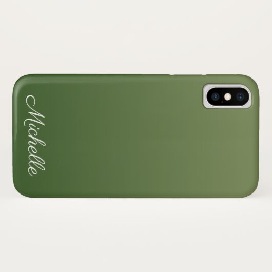 Personalisiert-grüner Ober Case-Mate iPhone Hülle (Rückseite (Horizontal))
