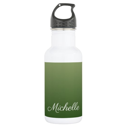 Personalisiert-grüner Ober Edelstahlflasche (Vorderseite)