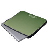 Personalisiert-grüner Ober Laptopschutzhülle (Vorne Knopf)