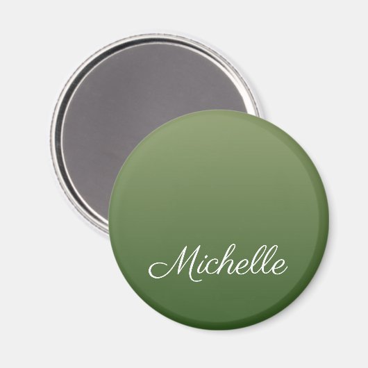 Personalisiert-grüner Ober Magnet (Vorderseite/Rückseite)