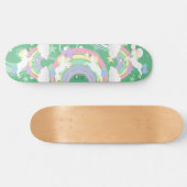 Personalisiert-grüner Regenbogen Skateboard (Horizontal)