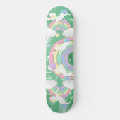 Personalisiert-grüner Regenbogen Skateboard (Vorderseite)