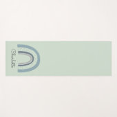 Personalisiert-grüner Regenbogen Yogamatte (Vorderseite (Horizontal))